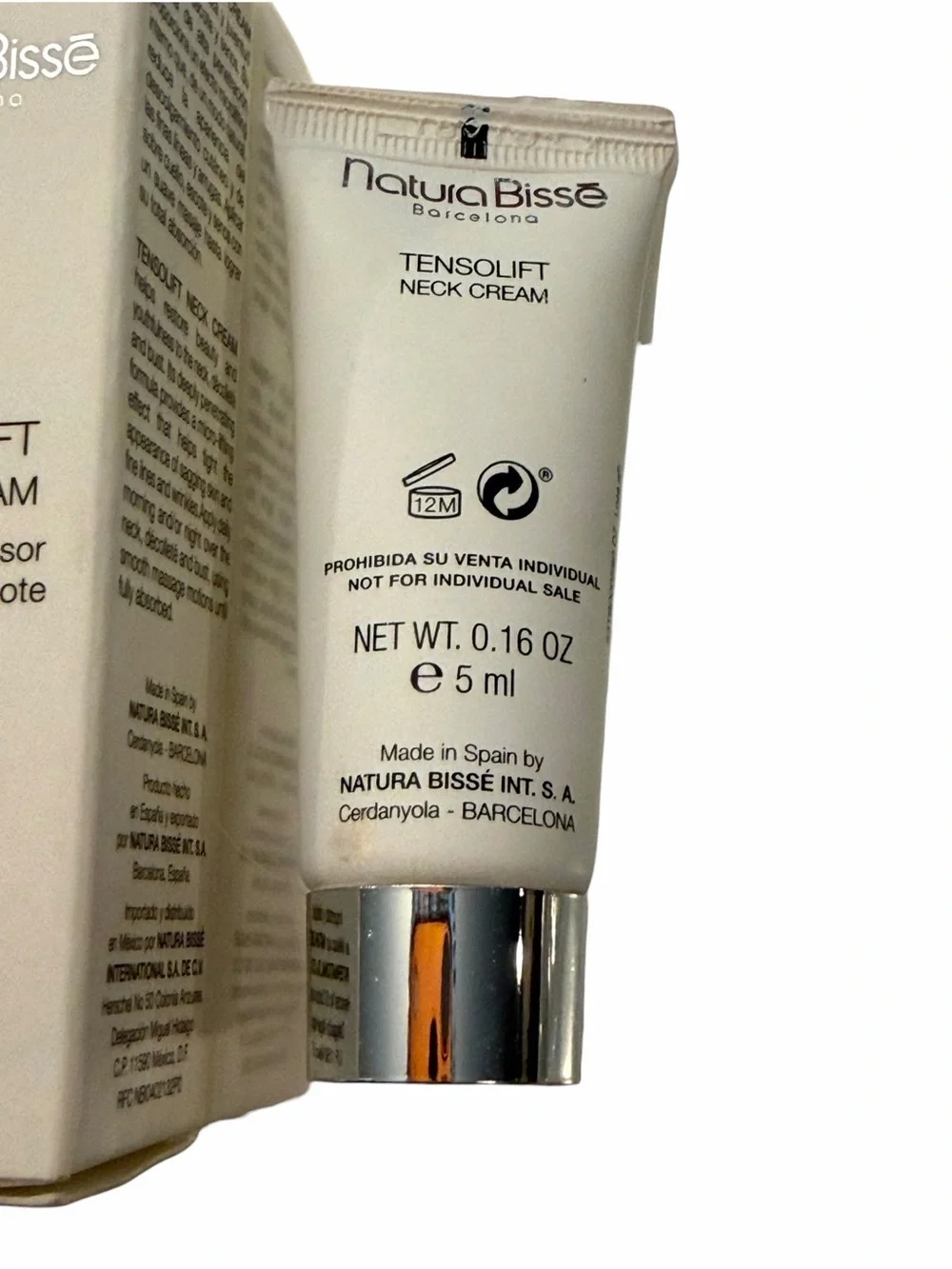 Natura Bisse Tensolift Neck Cream 0.16oz 5ml Travel Mini New Box Micro Lifting